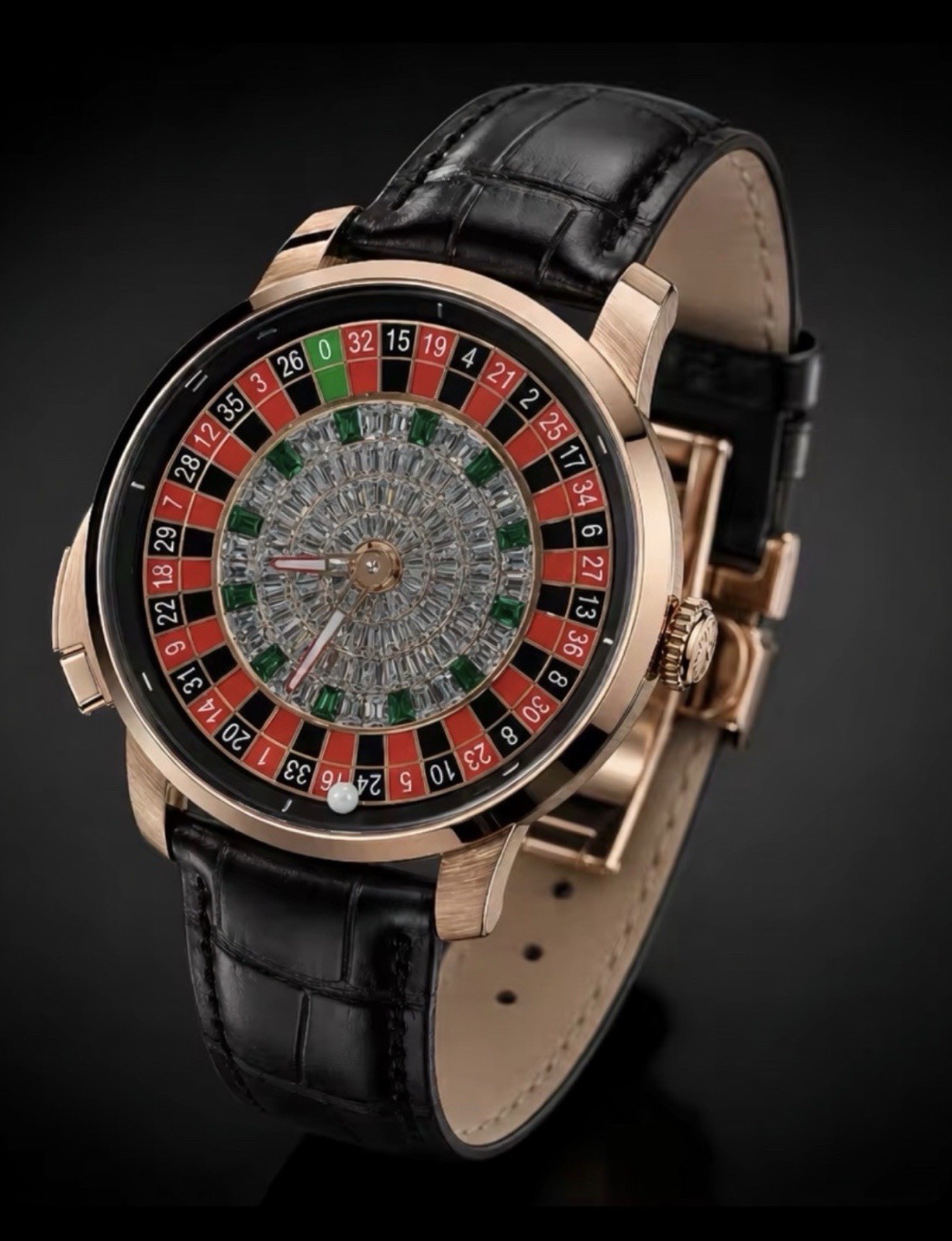 Click Roulette Wheel Automatic Mechanical Watch Custom Watch Dial Nh35 Movement