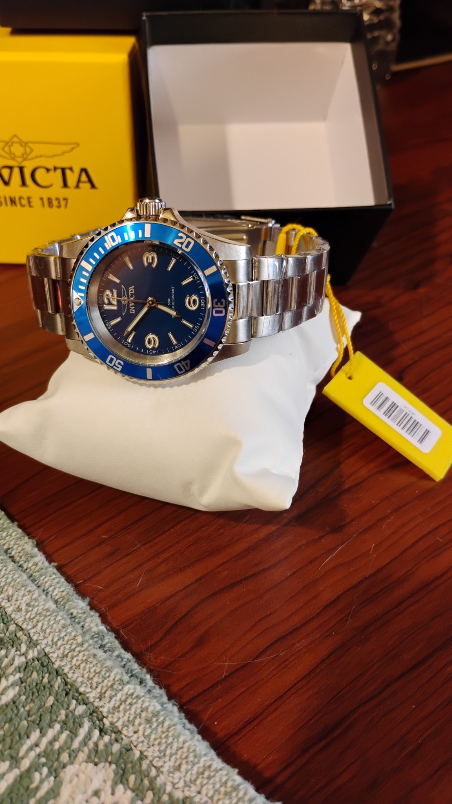 Invicta Specialty 49341 Stainless Steel Blue Dial Mens Watch New In Box
