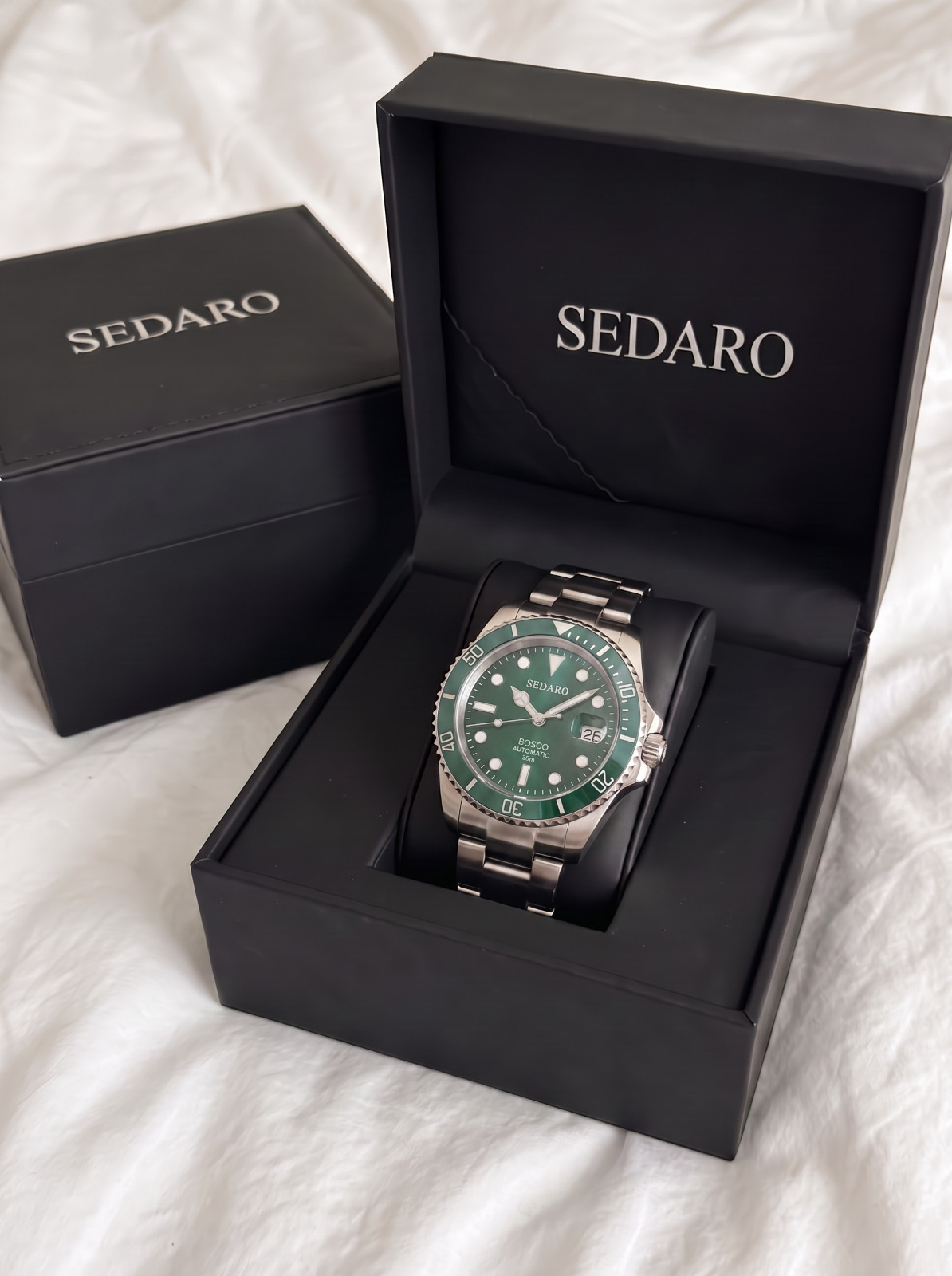 SEDARO Diver Watch NH35 Automatic Green Dial Sapphire Crystal Steel 41mm