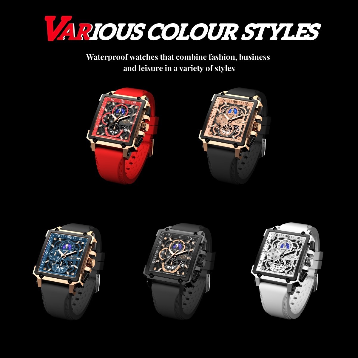 Men’s Luxury Watch Quartz Luminous Date Dial Silicone Band Daily Wriswatch Gift