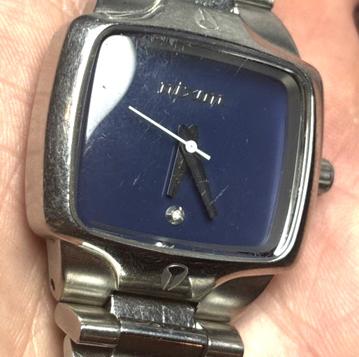 Nixon The Small Player Blue Dial Square Diamond Accent Sample Watch Season 2 08