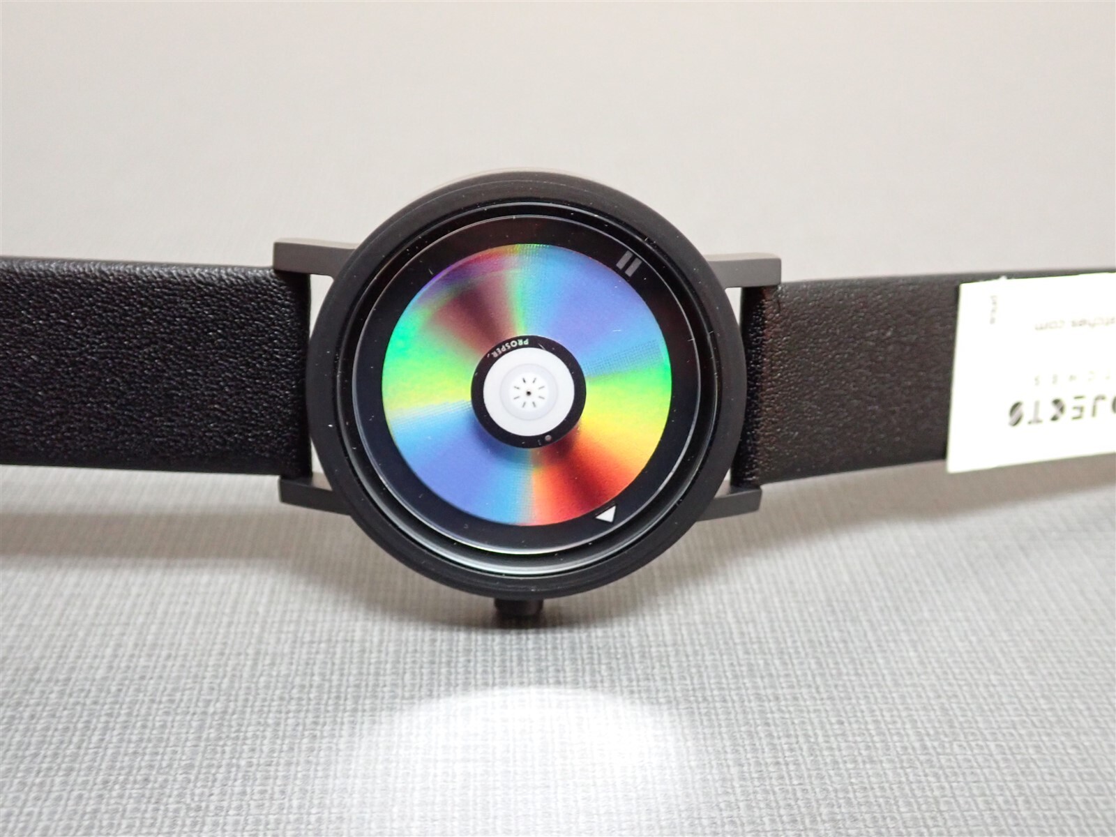 NEW Projects Watches PJT-7520 CD Watch 40mm Black Leather Strap Watch