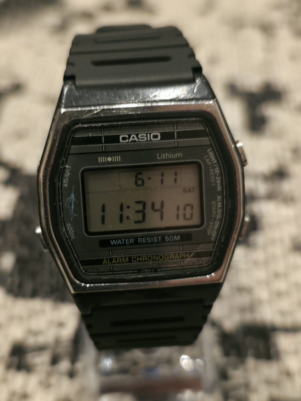 Casio Marlin W-21 Aka Lefty Rare 1980’s Vintage Watch New Battery Fully Working