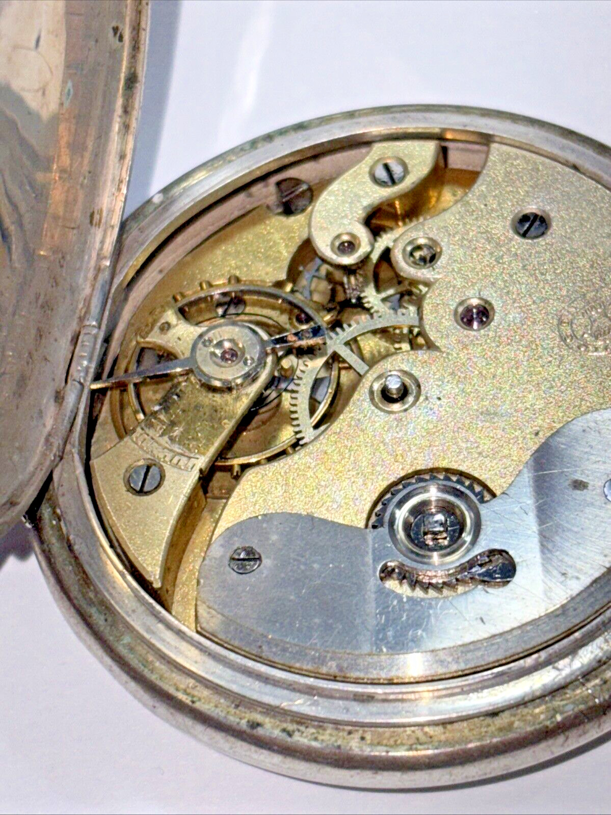 J. GOLDMANN, LWOW (LVIV), POLAND RETAILER C. 1890 DIOGENE SILVER POCKET WATCH
