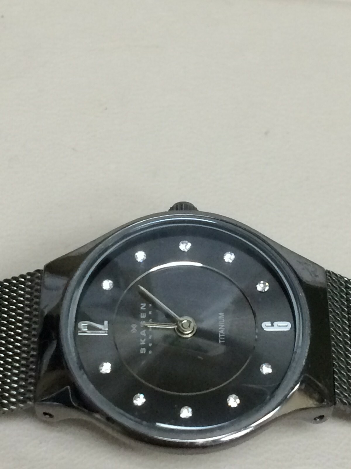 LADIES DENMARK SKAGEN TITANIUM GREY COLOR CRYSTAL’S DIAL