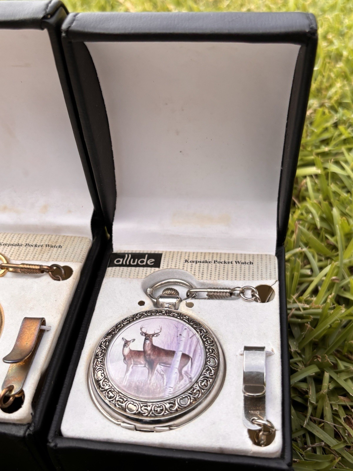 allude Keepsake Pocket Watches ok Deer Theme Set of 2
