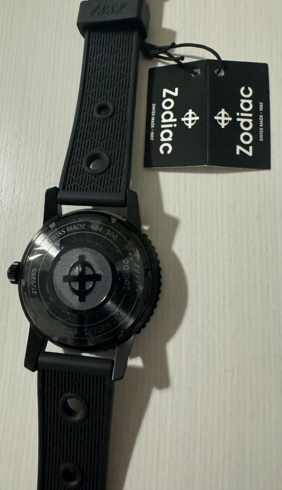 Super Sea Wolf 53 Compression Automatic Black Rubber Watch ZO9289