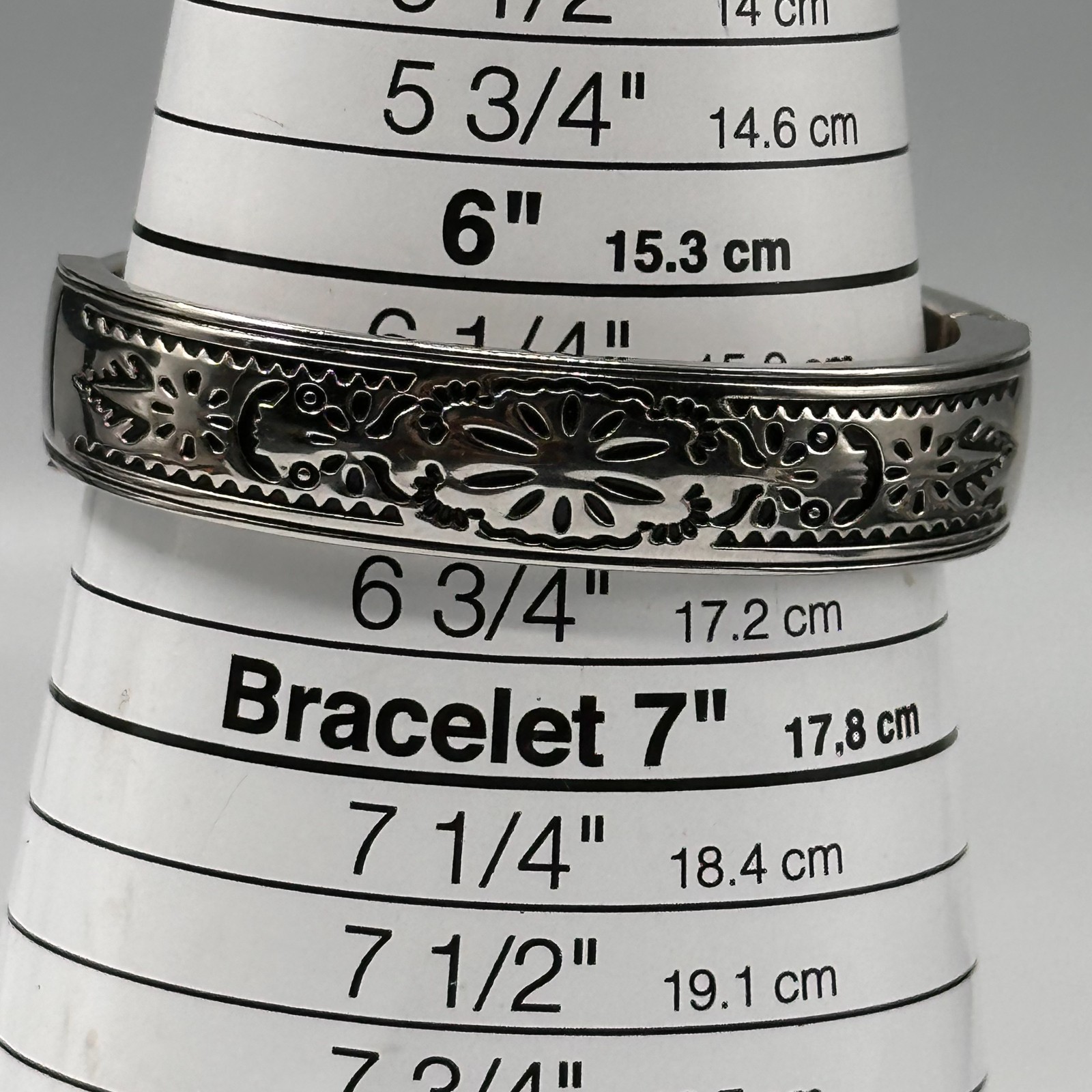 Studio Time Watch Women Silver Tone Etched Filigree Band New Battery 6.75″