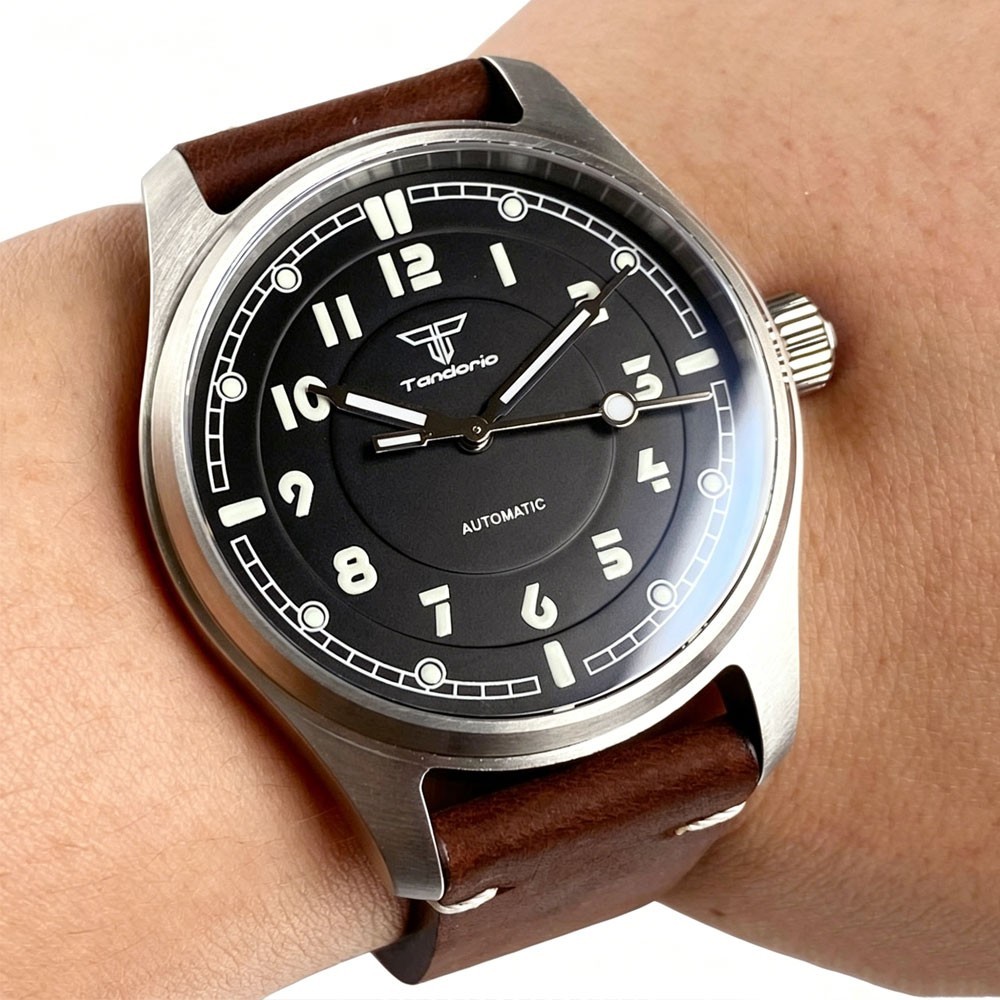 Tandorio 39mm Automatic Men Watch For Miyota 8215 Sapphire Glass Luminous Watch