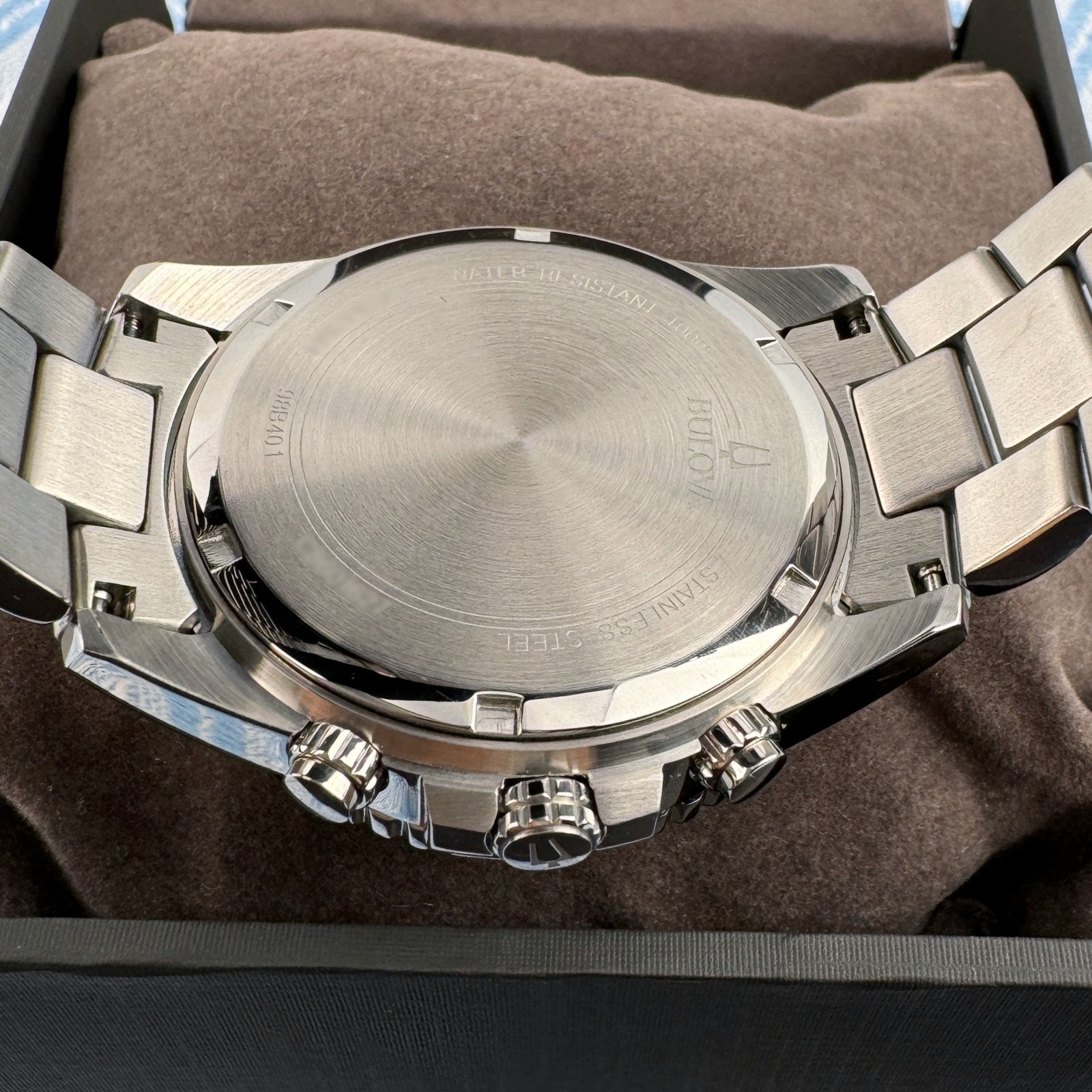 Bulova Marine Star Classic Quartz Men’s Watch Silver White Dial 41.5mm/98B423