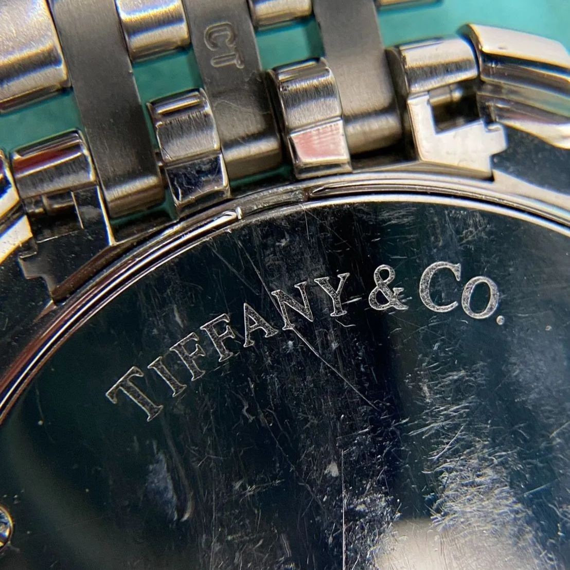 Tiffany & Co. Mark Coupe Chronograph Quartz Storage Bag Silver Date Dial Auth