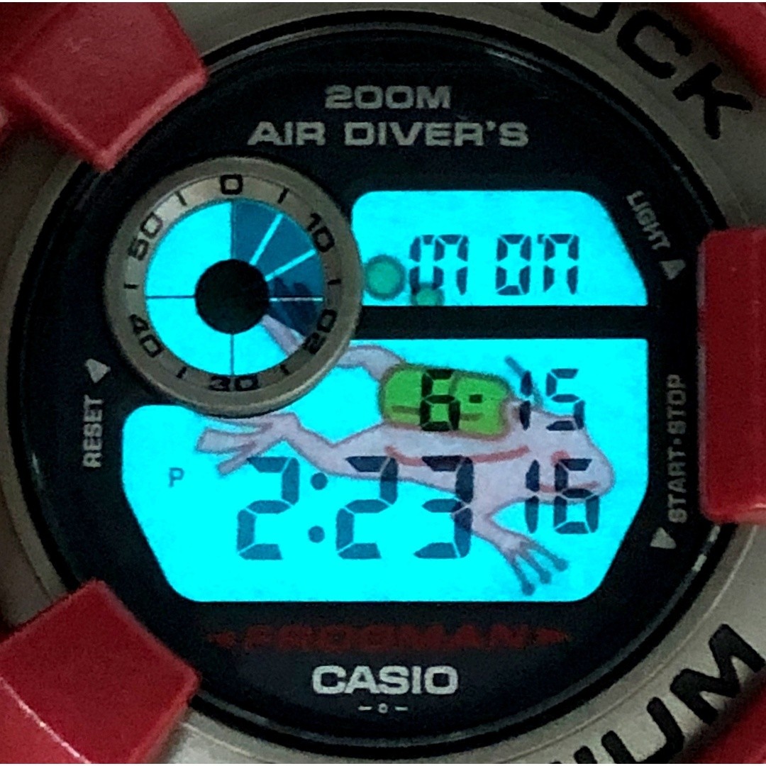 G SHOCK DW 8201GF 4 FROGMAN Frogman Metallic Red Pearl Coating Red Frog Diving F
