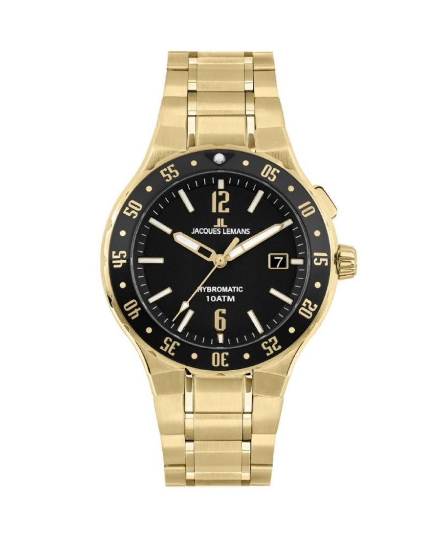JACQUES LEMANS Men Analog Automatic Casual Watch Classic Dress Black Dial Waterp