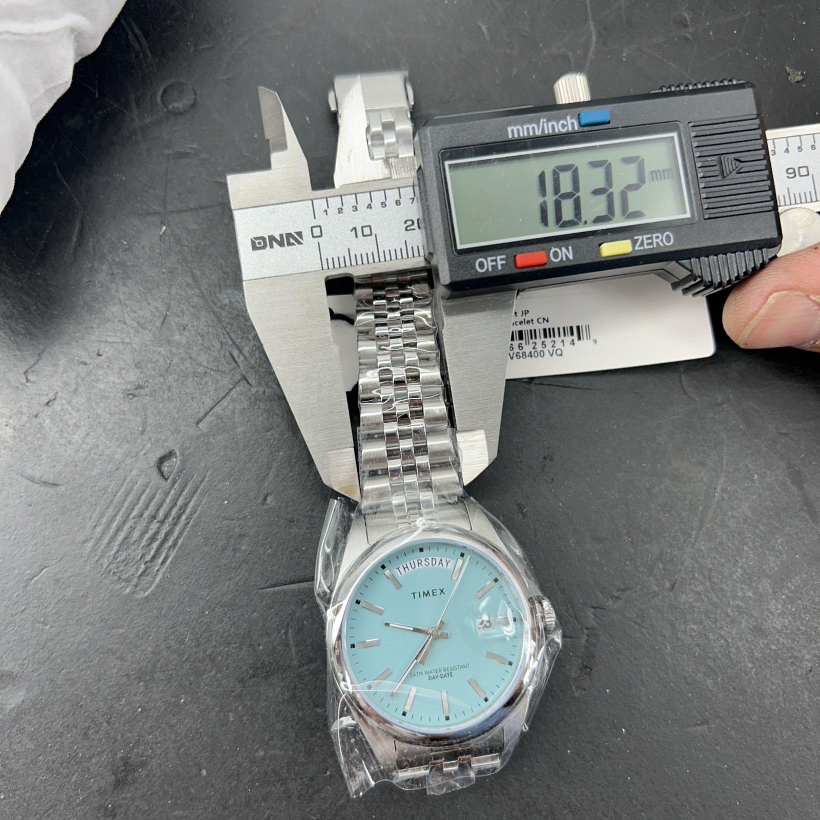 New TIMEX ICE BLUE Collection TW2V68400 Legacy Day Date Watch