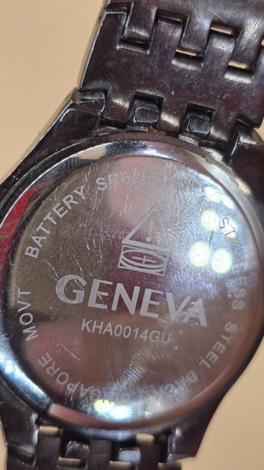 Geneva Diamond Men’s Quartz Wristwatch Blue Dial Stainless Steel Bracelet