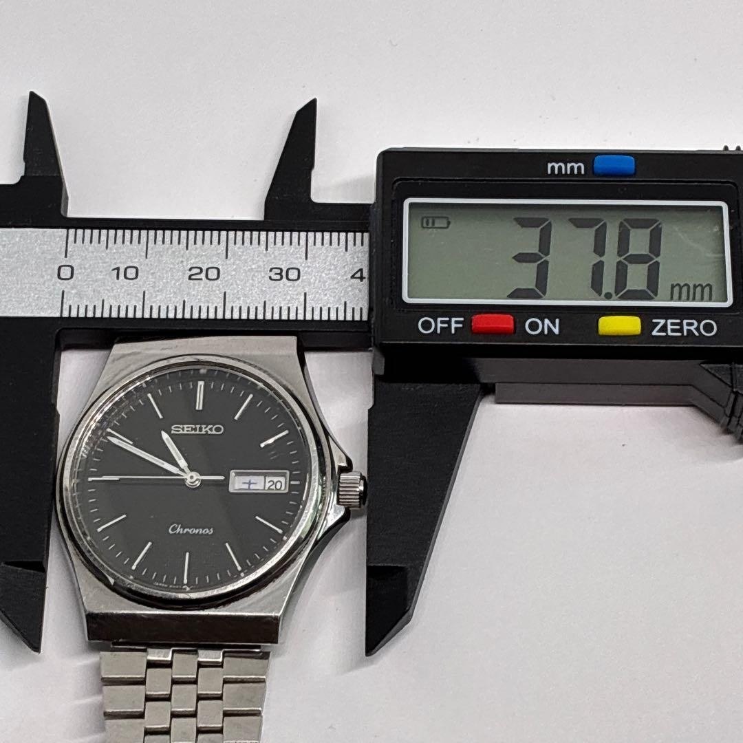 Excellent Condition Working Seiko Men’s Watch Vintage Jet Black Dial Chronos Rar