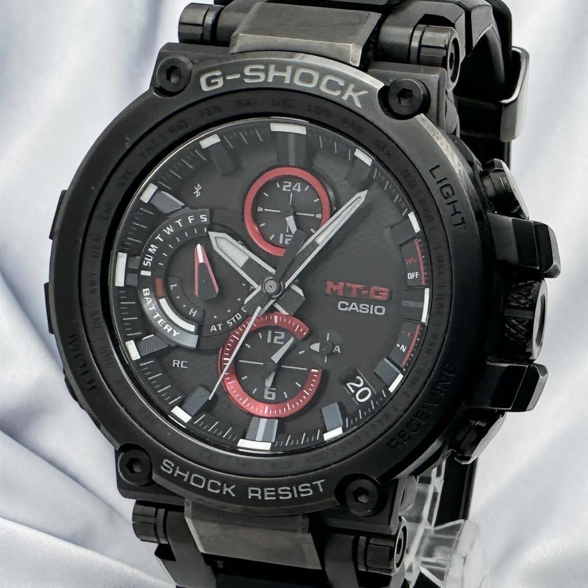 [EXC] CASIO G-SHOCK MT-G MTG-B1000B-1AJF Black Bluetooth Solar Working well