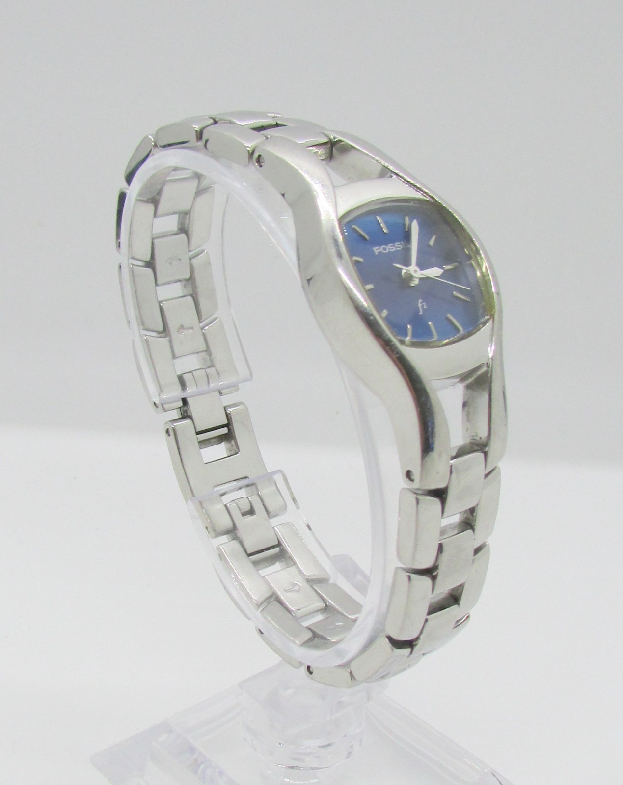 Fossil ES-9796 Stainless Steel Blue Dial Quartz 19mm Wrist Watch