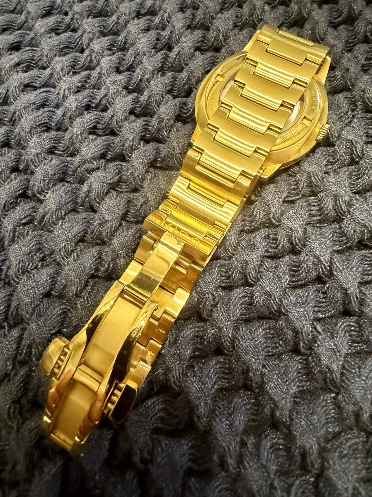 Mido Commander Gradient 40mm Mens Gold Watch see-through dial M021.407.33.411.01