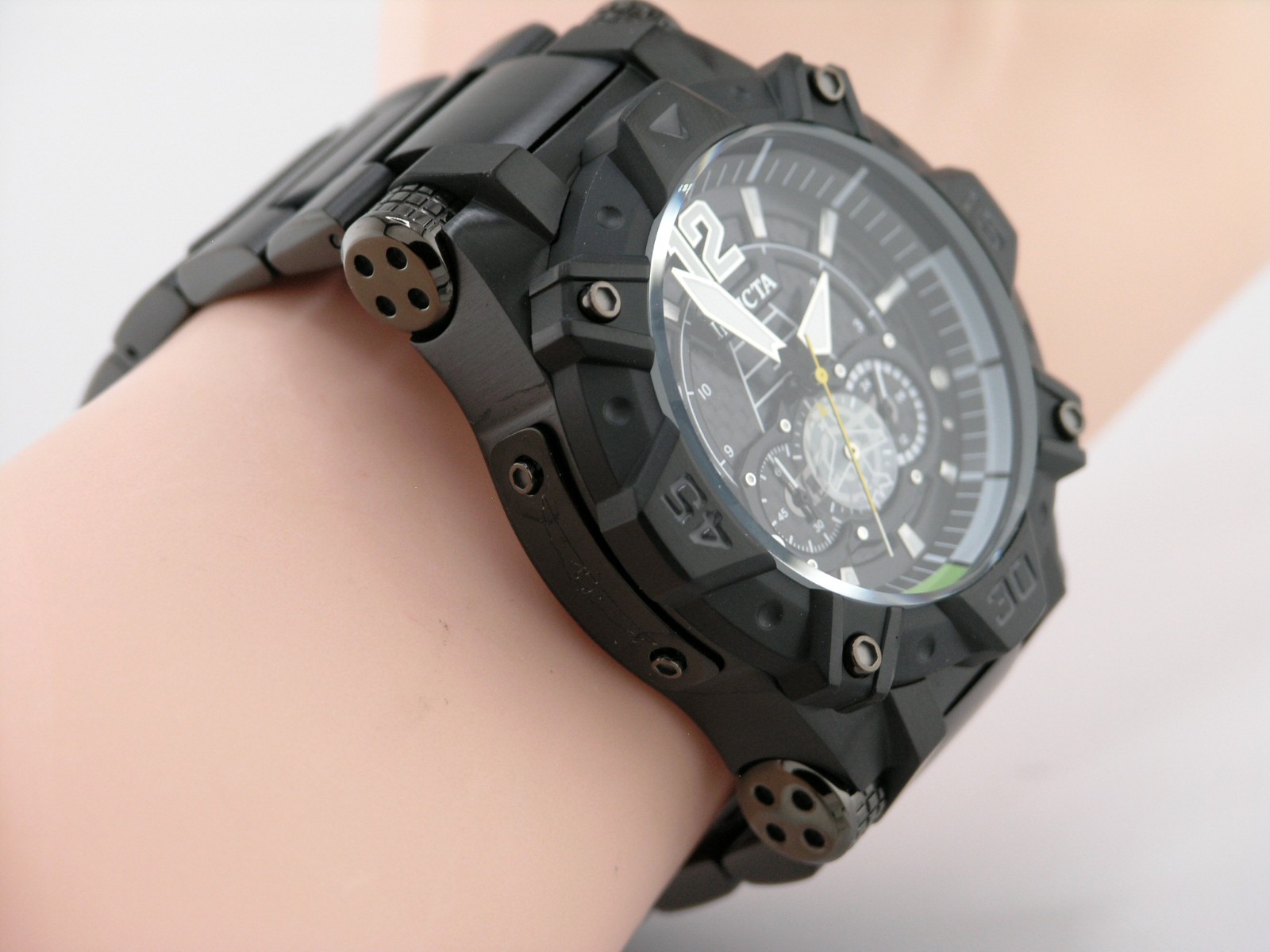 NEW INVICTA 40170 AVIATOR CHRONOGRAPH BLACK CARBON FIBER DIAL STEEL 52MM