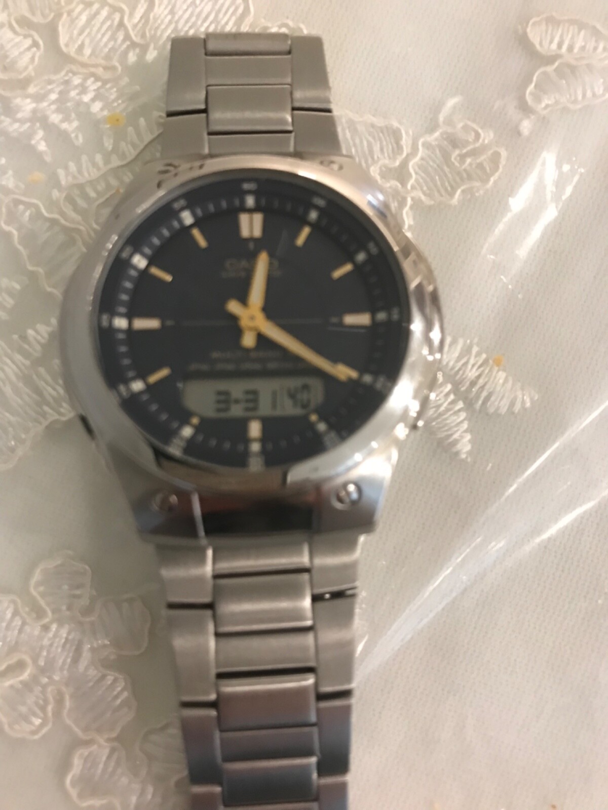 SOLAR POWERED, CASIO WATCH WVAM490D-2 WAVE CEPTOR.