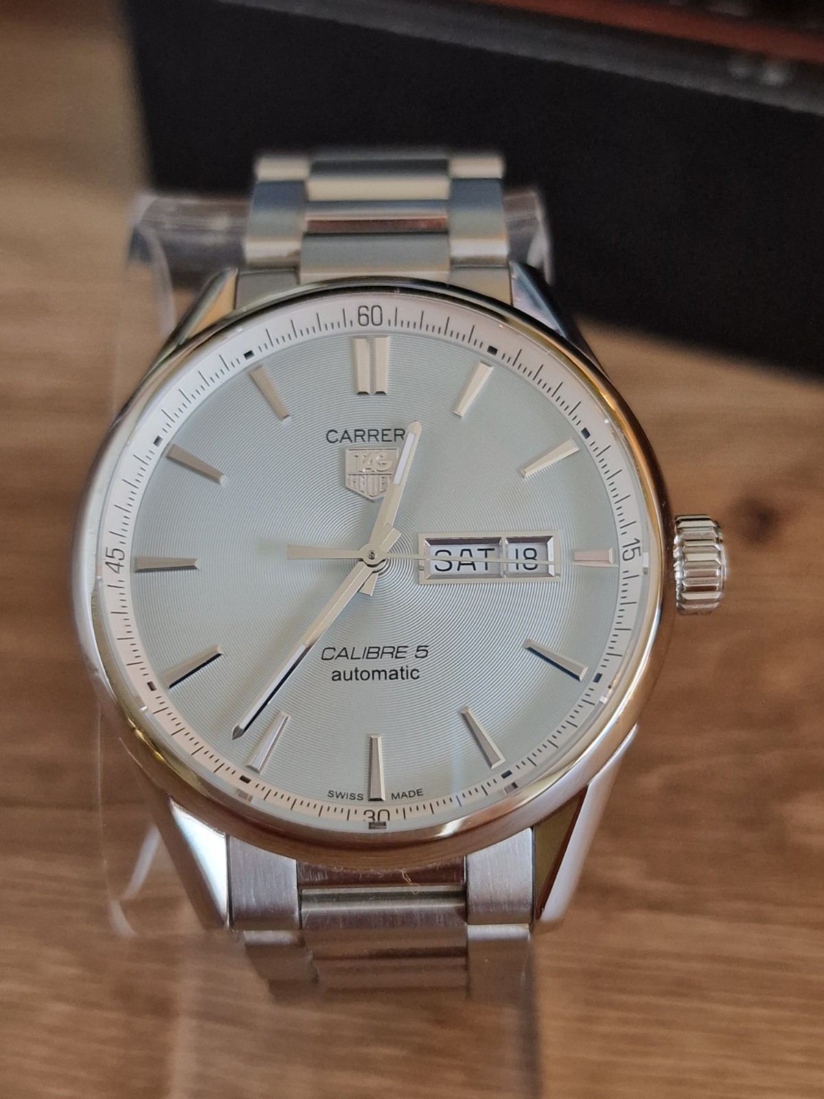 Tag Heuer Carrera Day Date 41mm Silver Dial. WAR201B. VGC