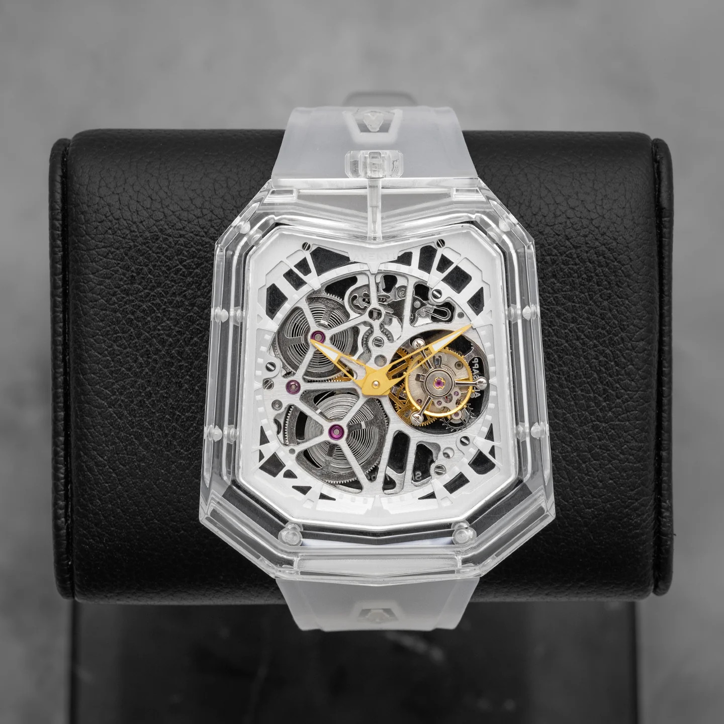 Aventi A11-01 Pure Sapphire Tourbillon Skeleton Watch USA seller