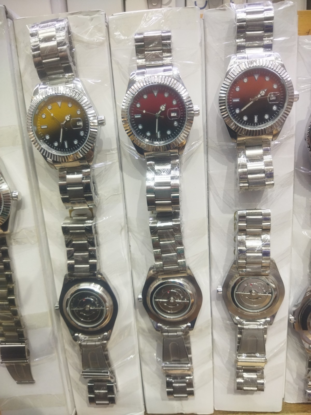 2pcsWaterproof Watch Stainless Steel Quartz Luminous Classic Business Wristwatch