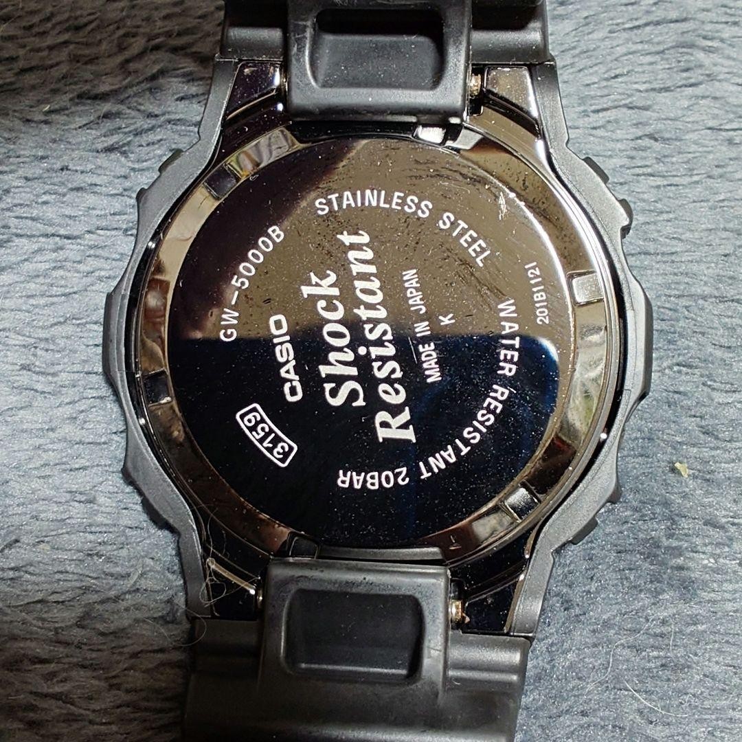 CASIO GW5000B G SHOCK Digital Watch Tough Solar Multi Band 6 Black Plus