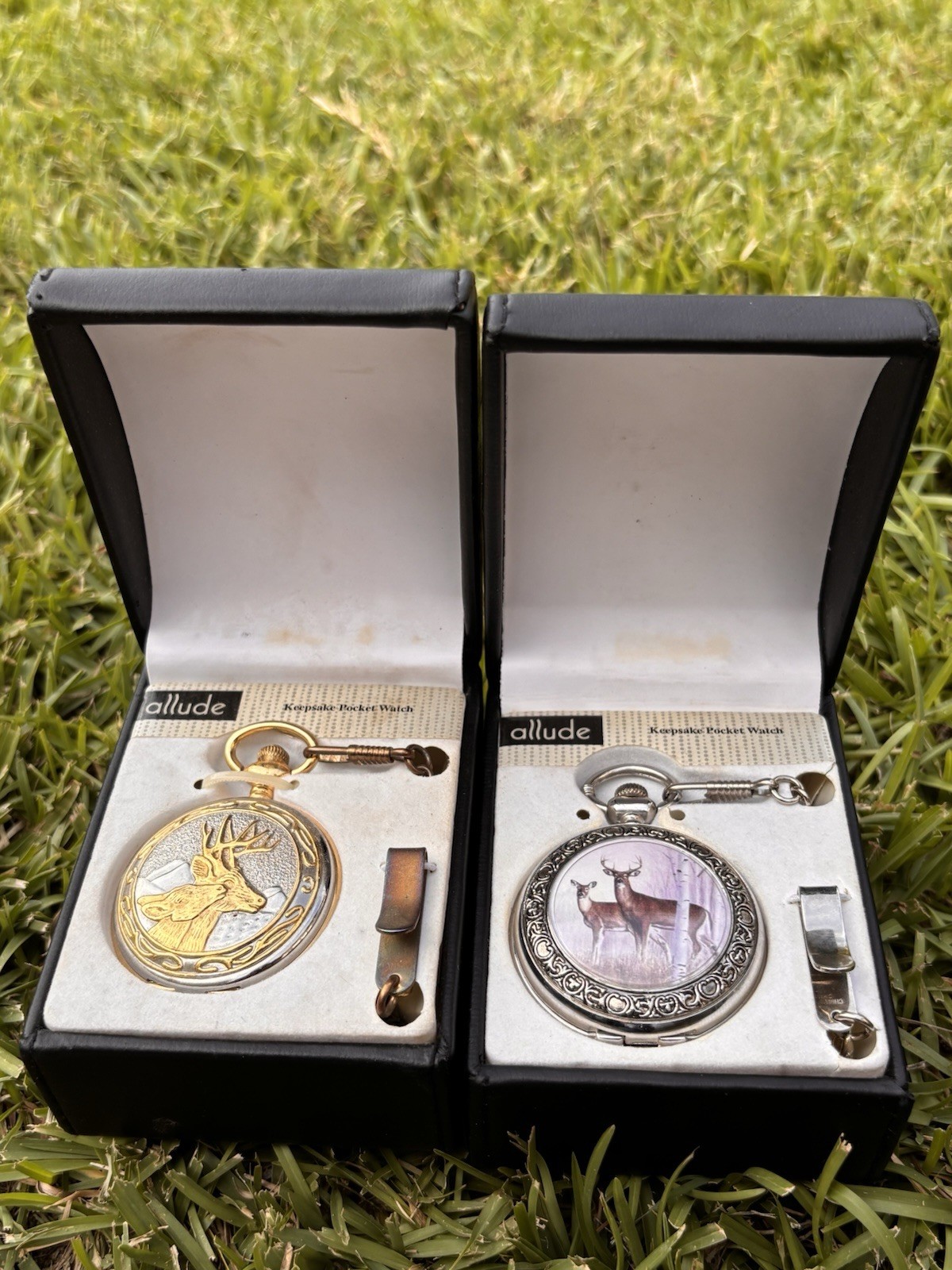 allude Keepsake Pocket Watches ok Deer Theme Set of 2