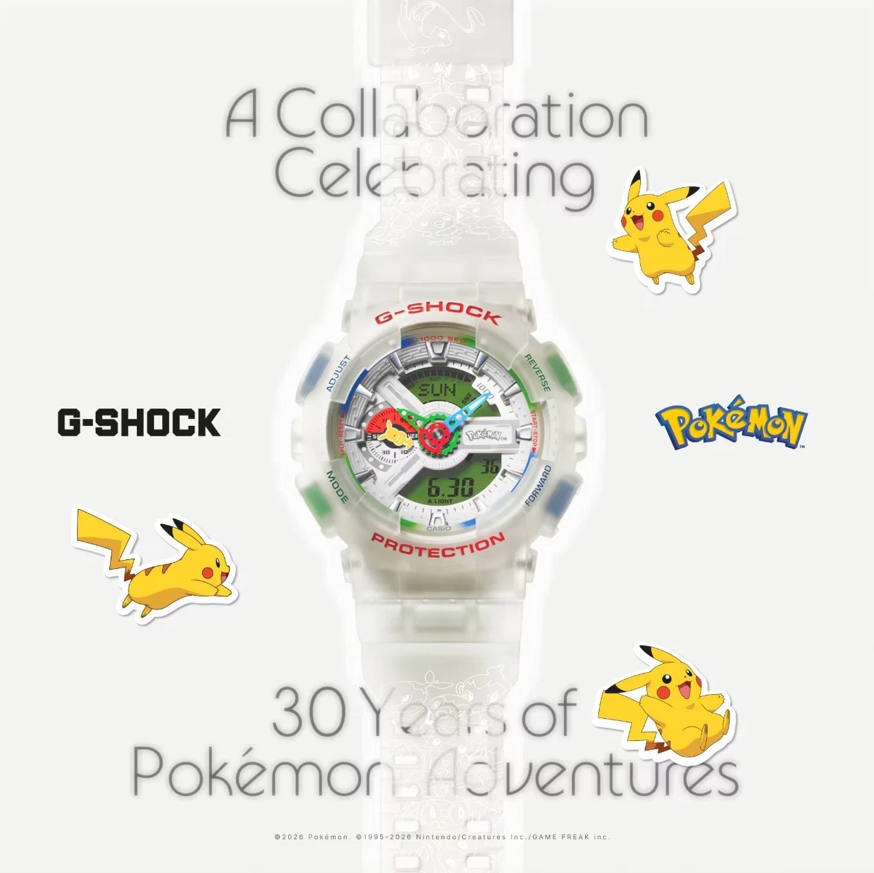 2026 CASIO Pokemon x G-SHOCK Collaboration Watch Model GA-110PKM-7AJR PRESALE