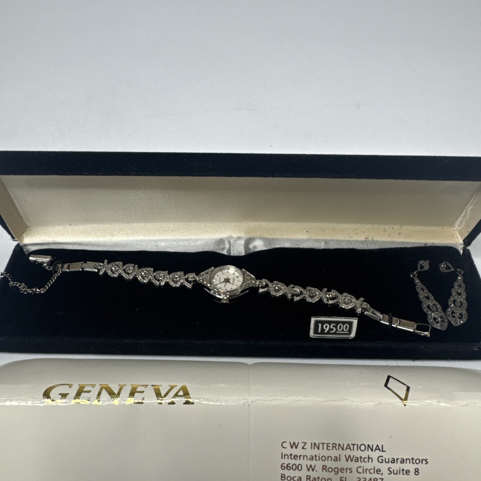 Vintage Geneve Vintage Sterling Silver Bracelet Watch With 925 Earrings