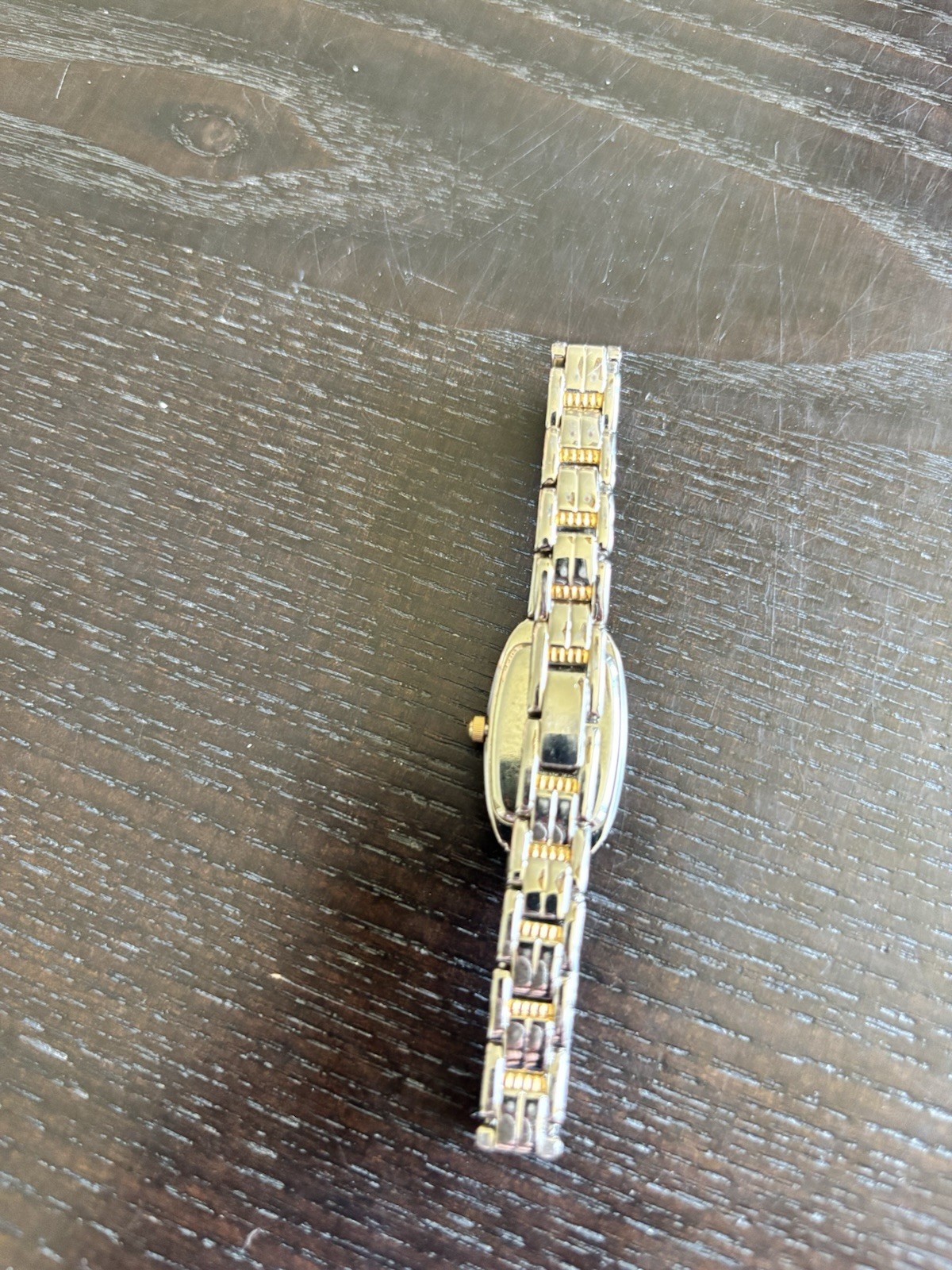 Pulsar Women’s Quartz Rectangular Dress Watch White Dial Two-Tone Bracelet