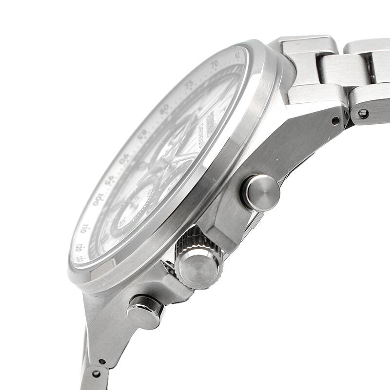 SEIKO SELECTION SBTR031 Chronograph Stainless Steel Quartz Watch Silver 41mm