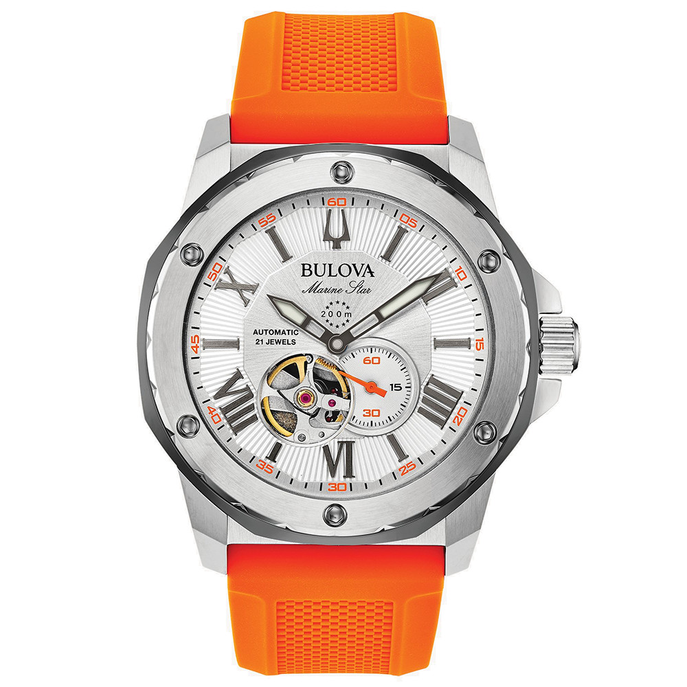 Bulova Series A 98A226 Men’s Marine Star Automatic Stainless Steel Watch 44 mm