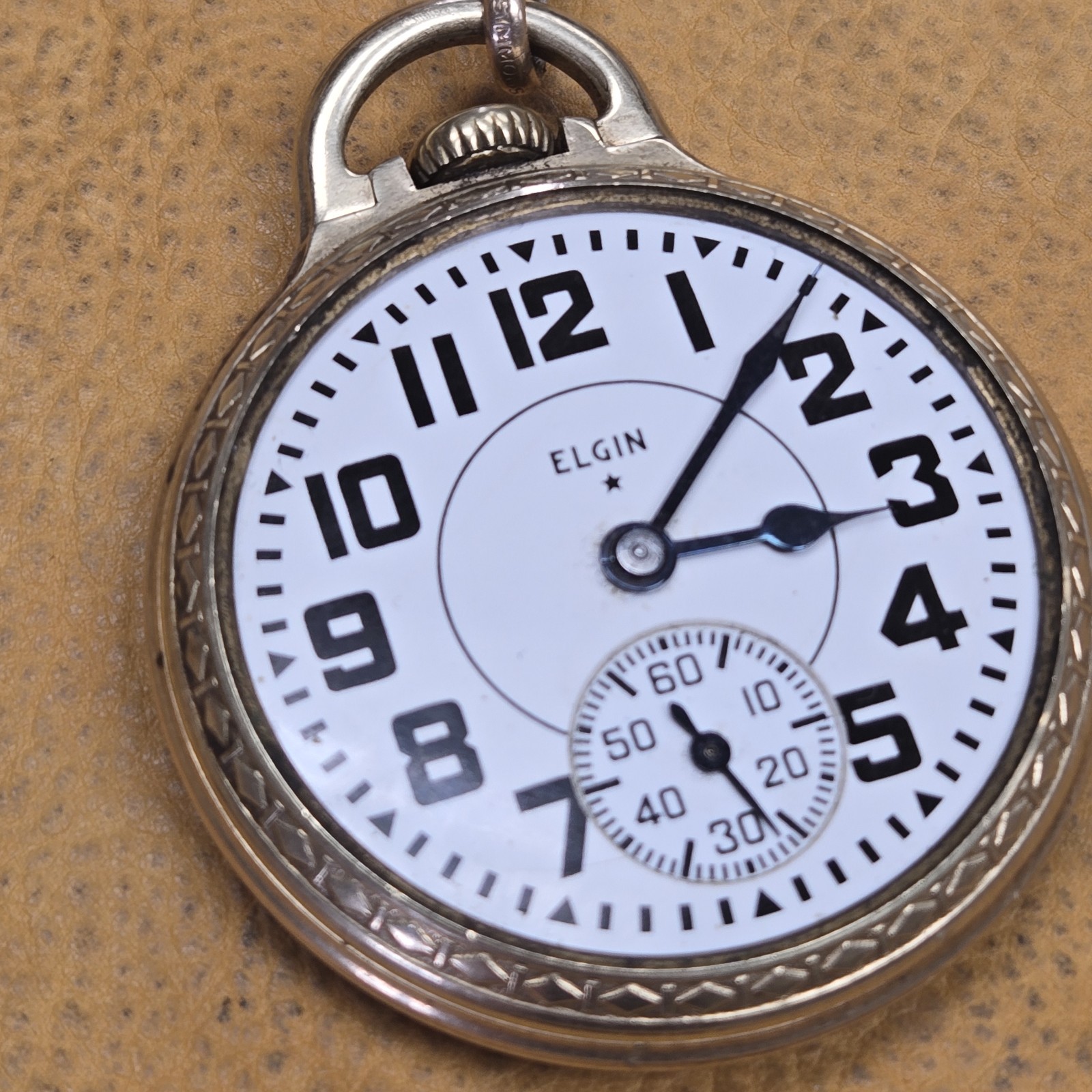 Antique Elgin BW Raymond 21j 590 Railroad Watch-Runs Gold filled needs crystal