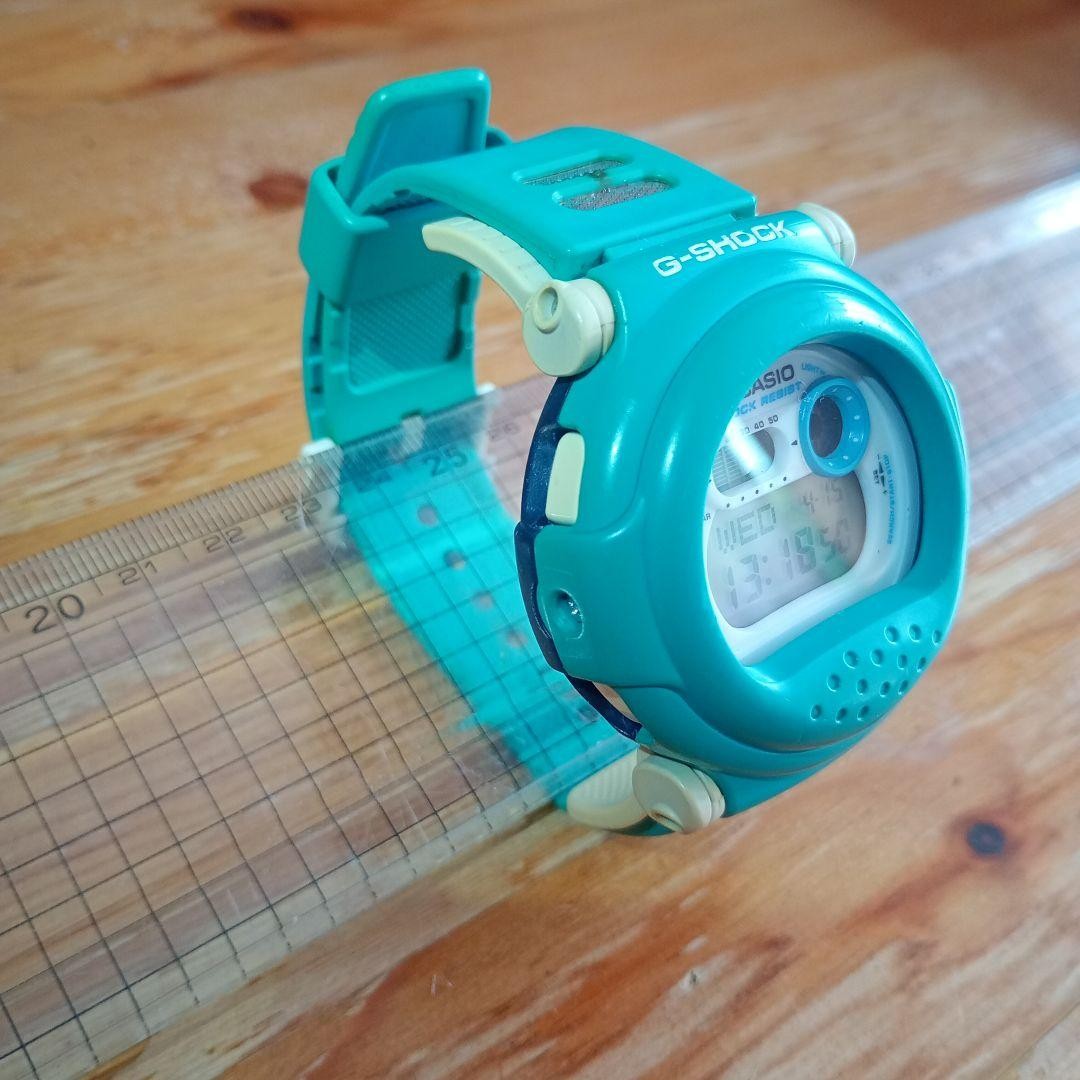 CASIO G-SHOCK JASON MODEL Digital Watch Turquoise Silicone Band Used JAPAN