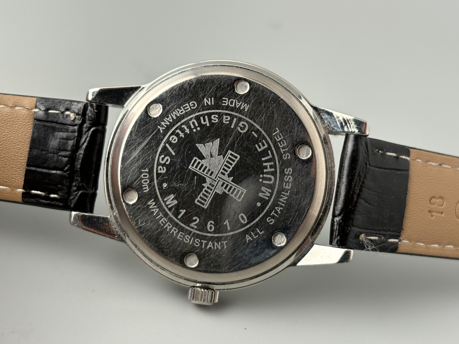 Muhle Glashutte M12610 Automatic Watch Black Dial 38mm Sapphire Made in Germany
