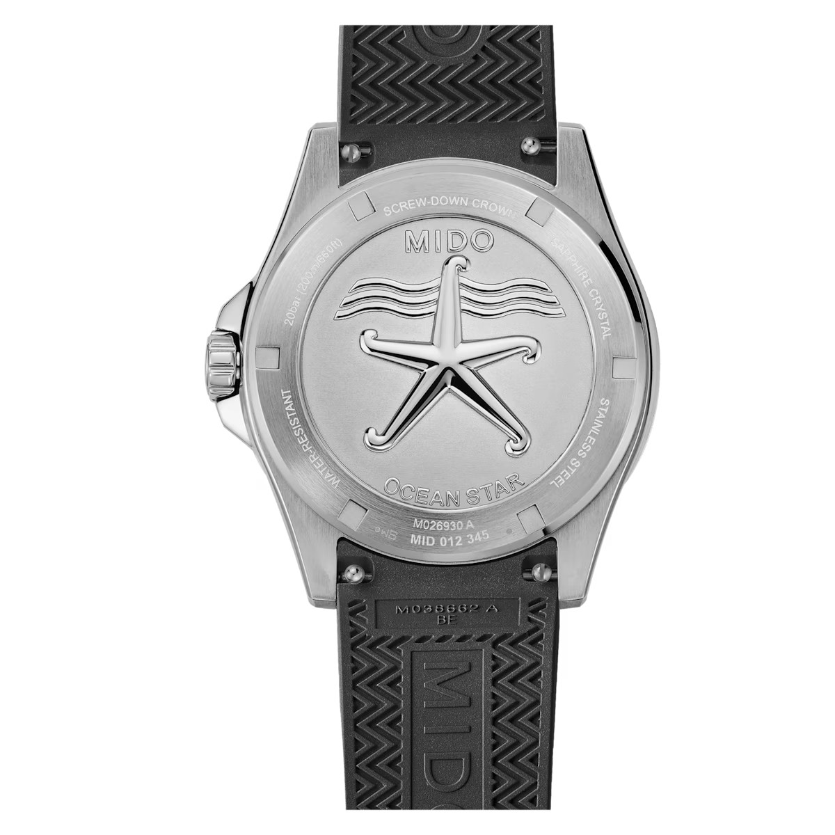 *BRAND NEW* Mido Ocean Star Black Dial Rubber Strap Men’s Watch M0269301705100
