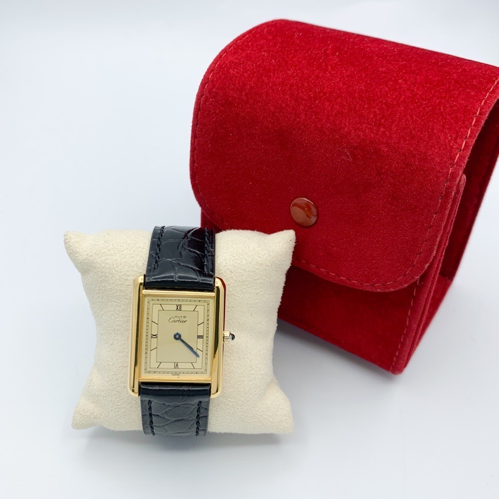 CARTIER Mast Tank LM Gold Roman Dial Gold mens Watches Watch