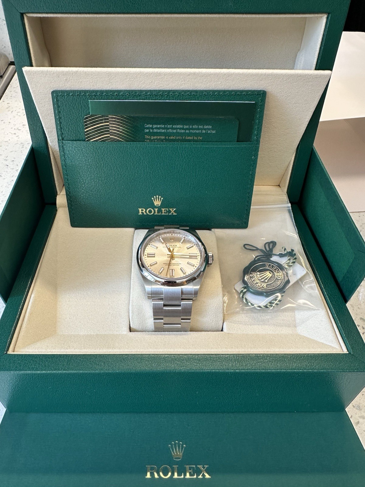 Rolex 2026 Oyster Perpetual 41mm Silver Dial Steel with Box & Papers