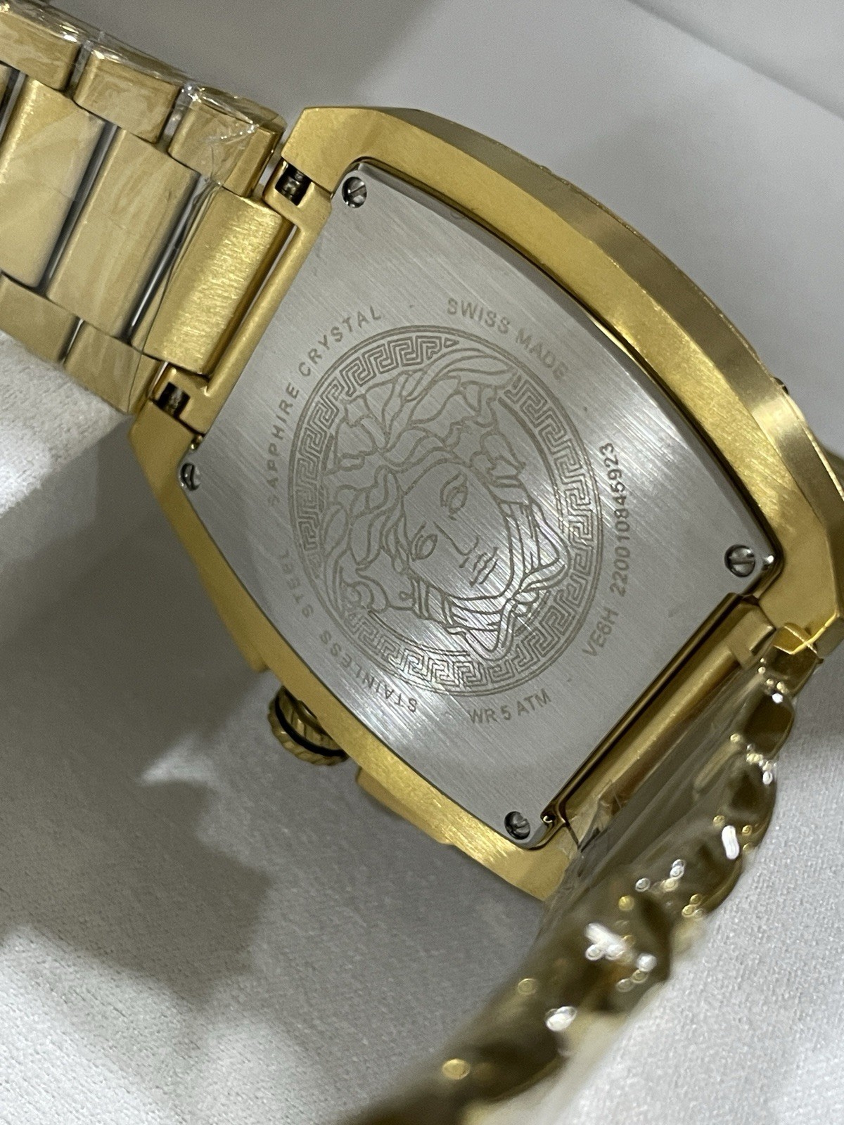 Versace Dominus VE6H00523 Chronograph Dial Black, Gold Tone Men Watch NEW