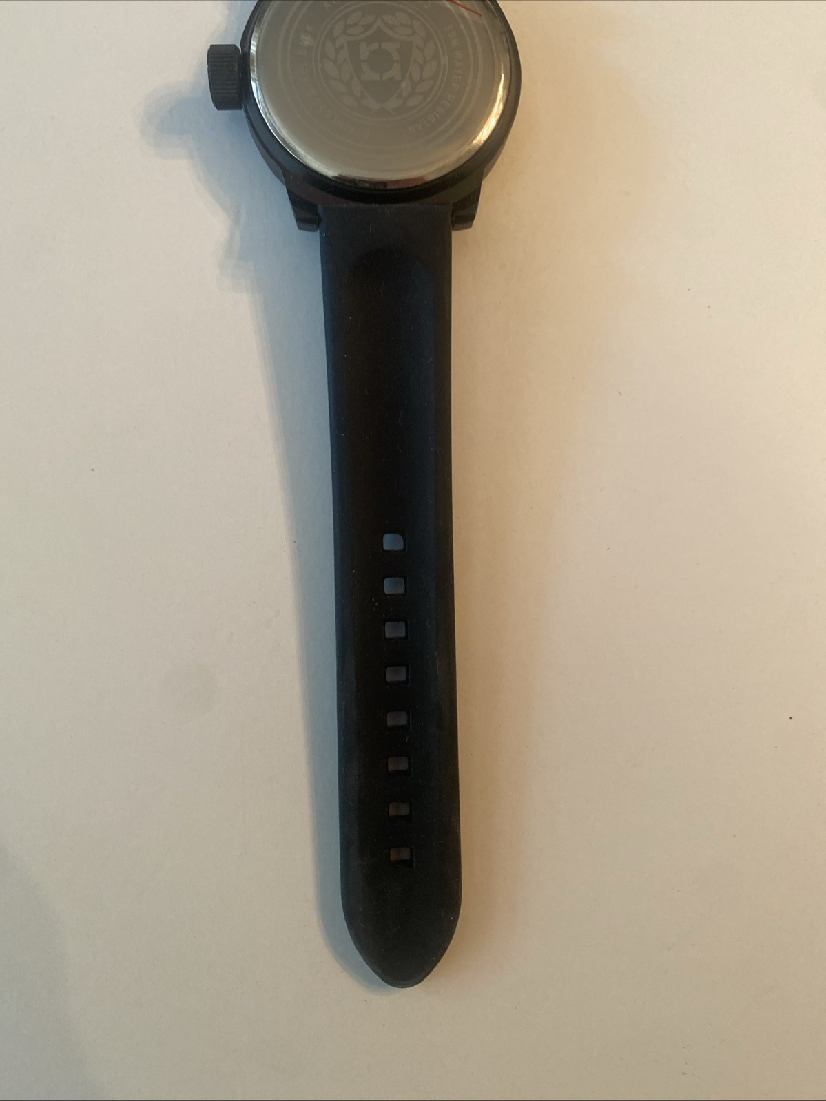 KennethCole Reaction Watch Mens BlackOnBlack W/RubberStrap NeverUsed Dead Battry