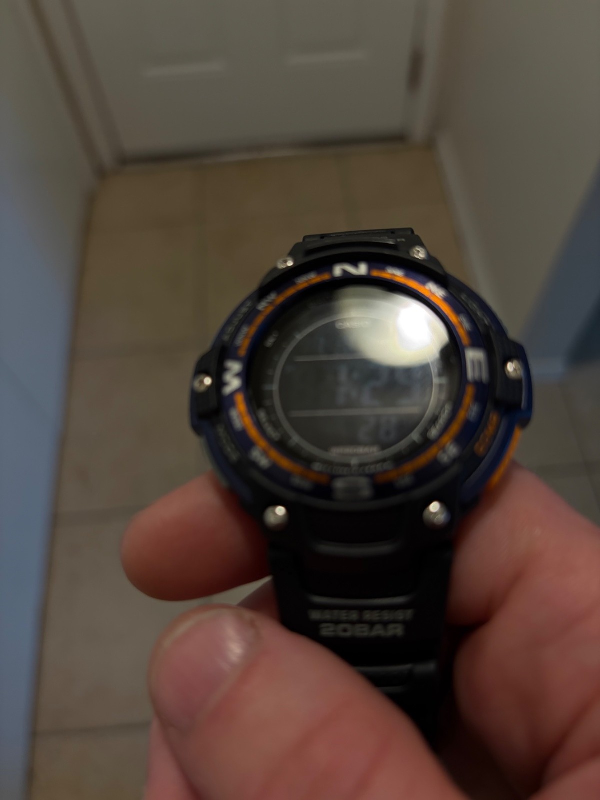 Small watch collection; Croton, Casio, Nautica, and Vincero