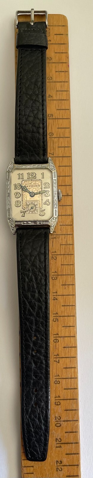 Antique RAYMOND Watch 15 Jewels 3 Adjustments Chromium Plated Antique Watch