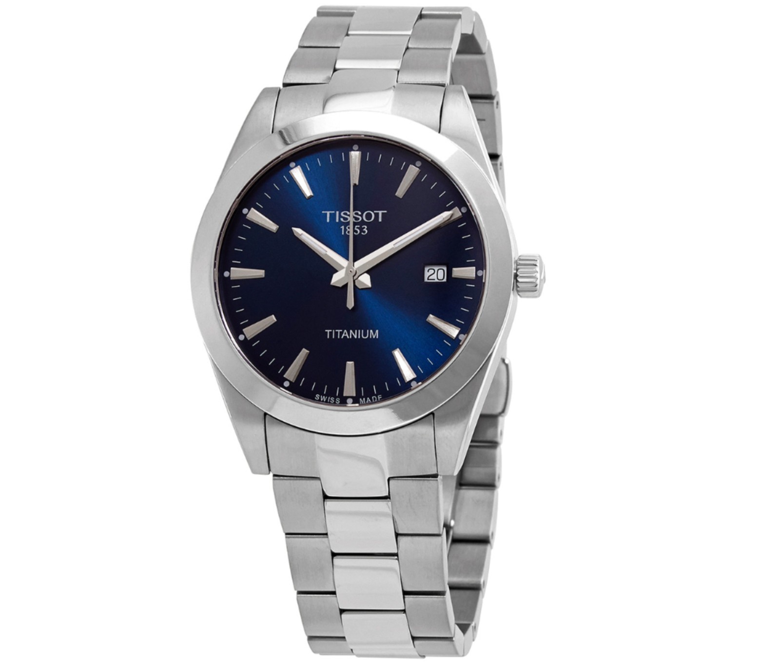 Tissot Men’s Titanium Quartz Blue Dial Watch – T1274104404100 NEW