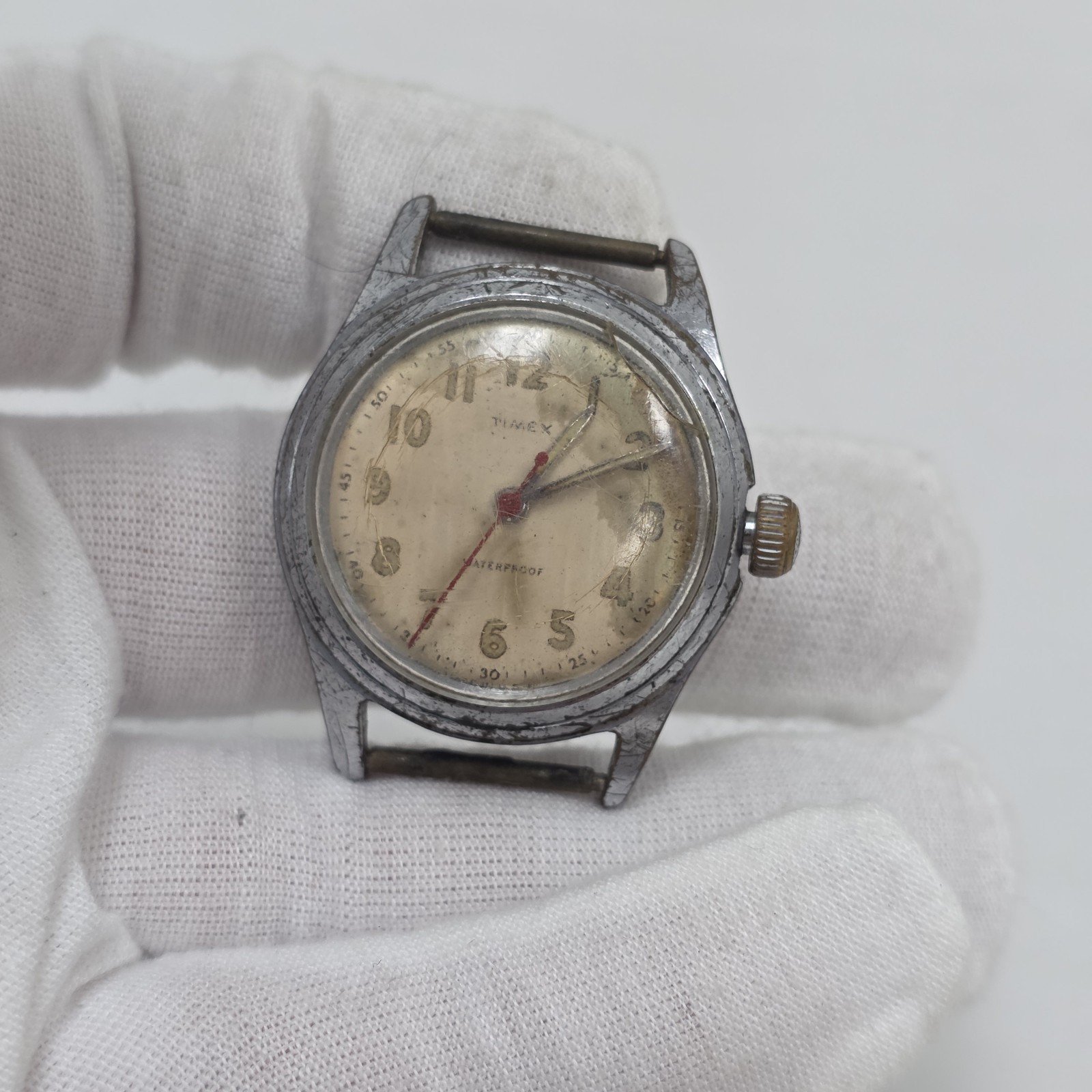 Men 1950s Timex Marlin Military Field US Time Manual Vintage Watch Parts/Repair