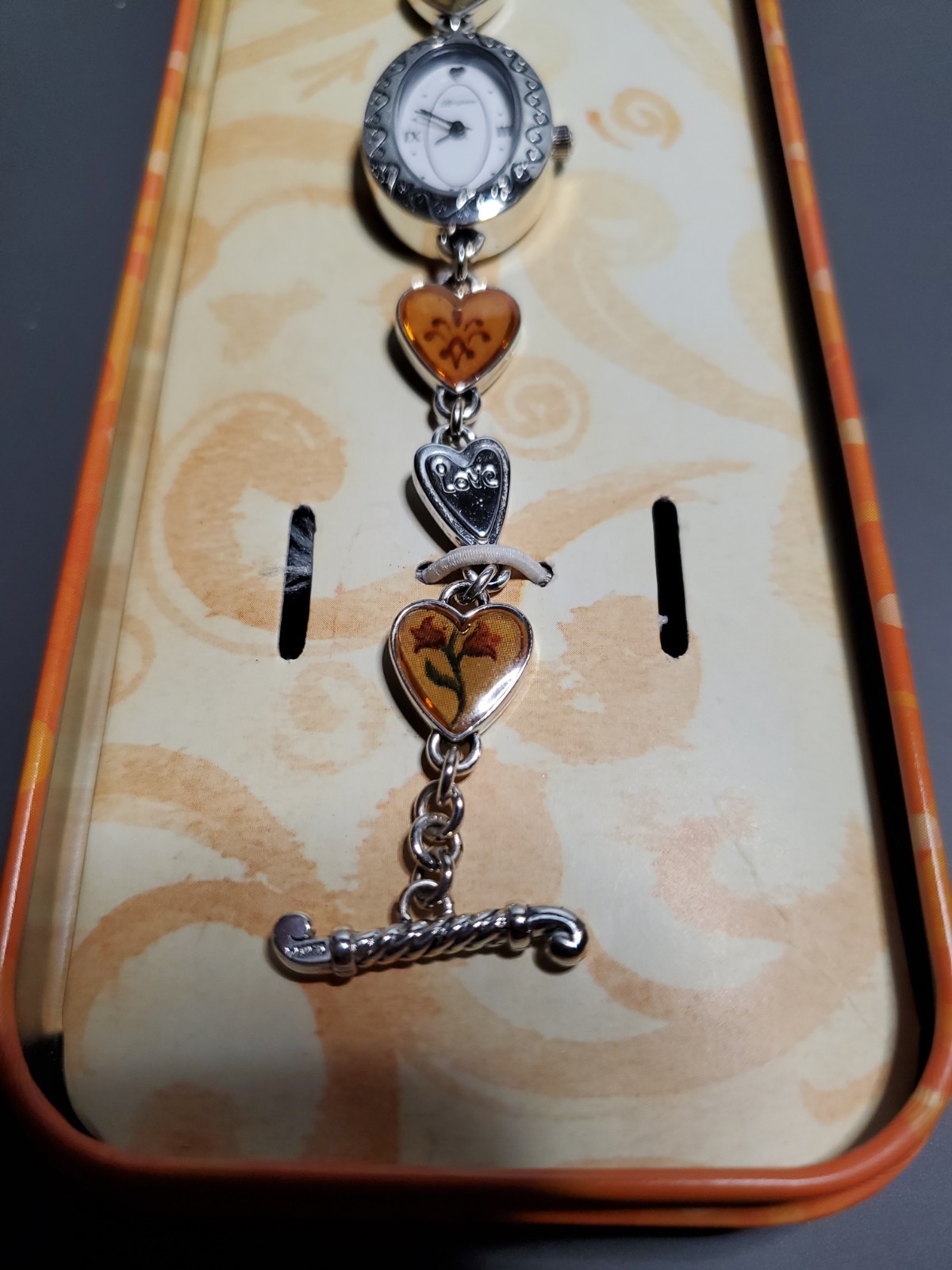 Brighton Picadilly Heart Watch 8 Charms In Wristband Multi-Color Hearts – NEW