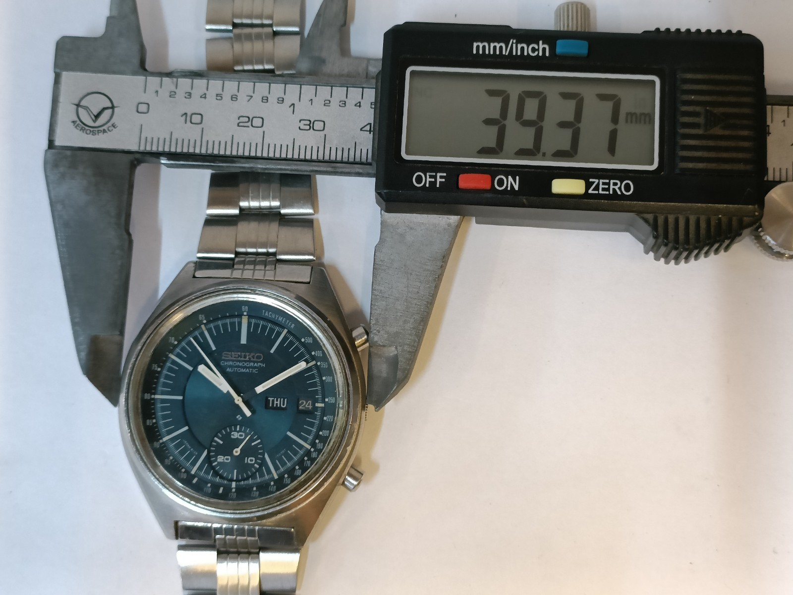 SEIKO CHRONOGRAPH AUTOMATIC BLUE DIAL 6139-7070 JAPAN MEN’S WORKING CONDITION