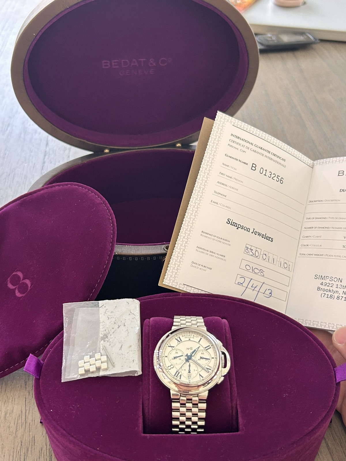 Bedat & Co Date Ref. 830 41.5mm Automatic Chronograph #W280942-1